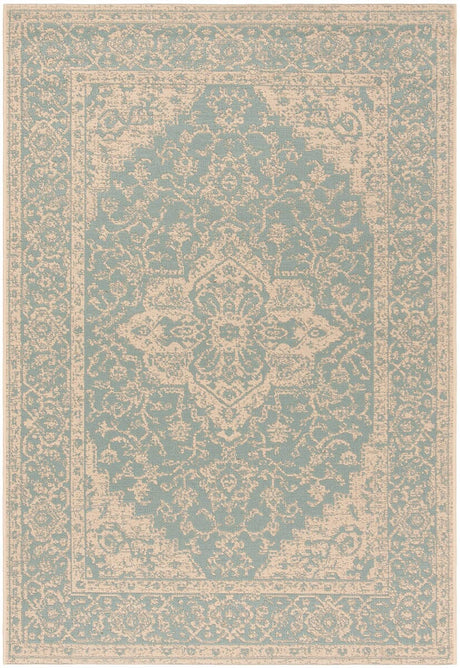 Safavieh Linden Lnd137K Aqua / Cream Rugs - Safavieh - lnd137k - 4