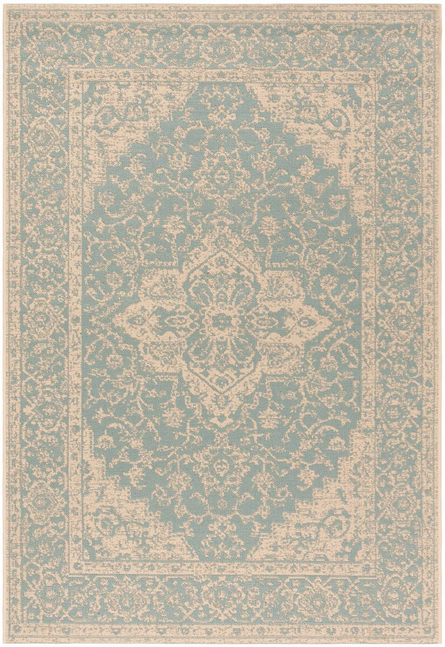 Safavieh Linden Lnd137K Aqua / Cream Rugs - Safavieh - lnd137k - 4