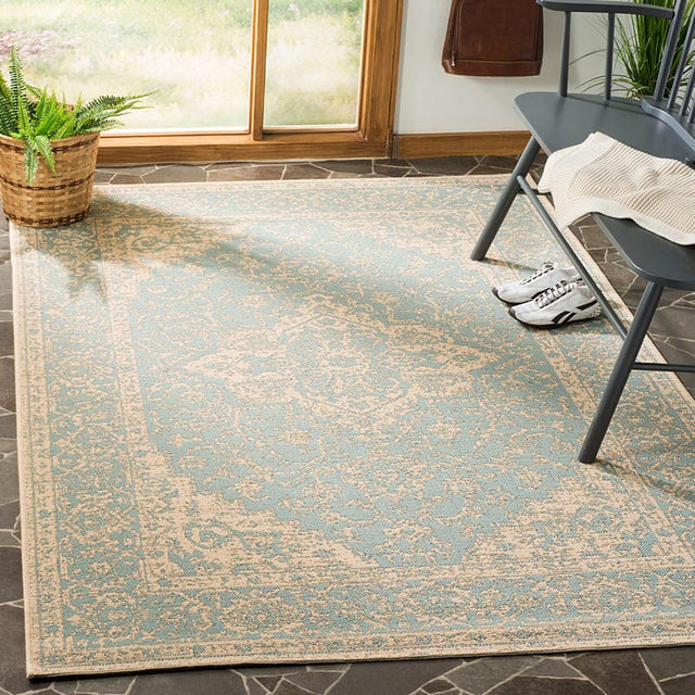 Safavieh Linden Lnd137K Aqua / Cream Rugs - Safavieh - lnd137k - 4