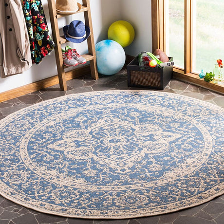 Safavieh Linden Lnd137M Blue / Creme Rugs - Safavieh - lnd137m - 6sq