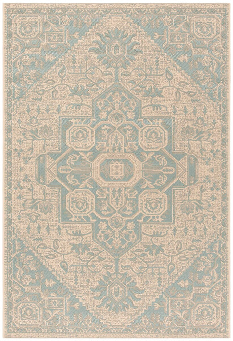 Safavieh Linden Lnd138K Aqua / Cream Rugs - Safavieh - lnd138k - 4