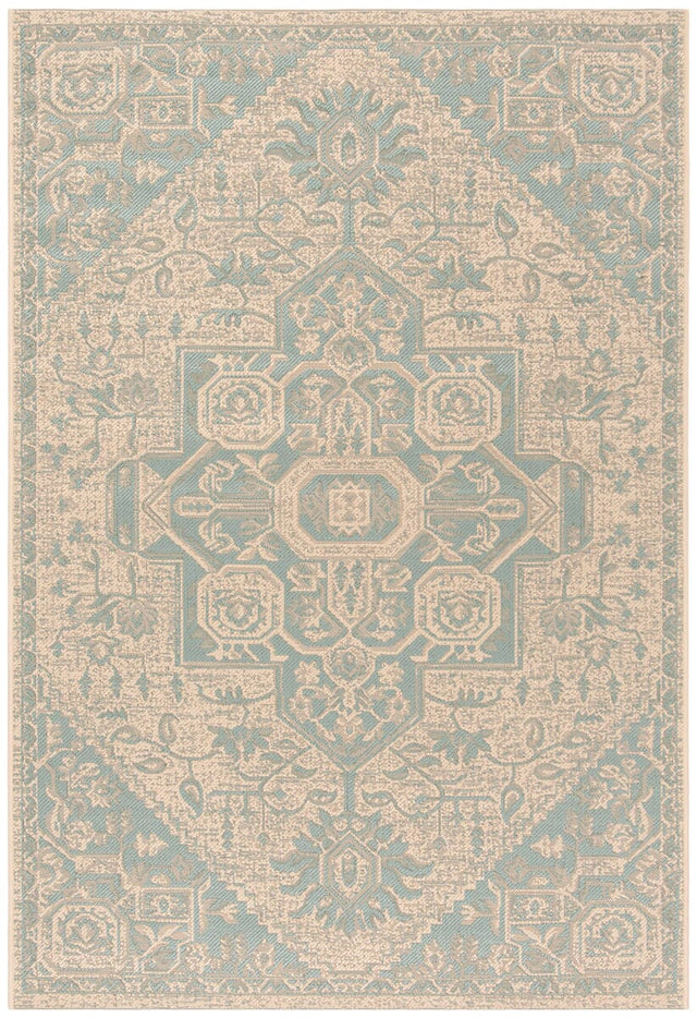 Safavieh Linden Lnd138K Aqua / Cream Rugs - Safavieh - lnd138k - 4