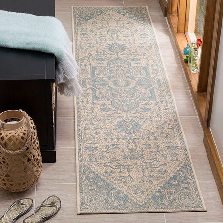 Safavieh Linden Lnd138K Aqua / Cream Rugs - Safavieh - lnd138k - 6sq