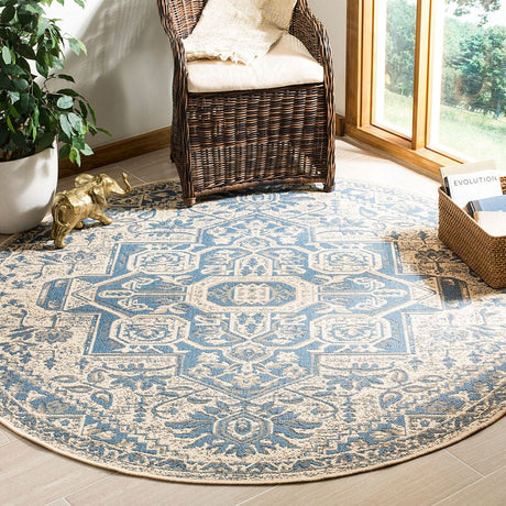 Safavieh Linden Lnd138M Blue / Creme Rugs - Safavieh - lnd138m - 6sq