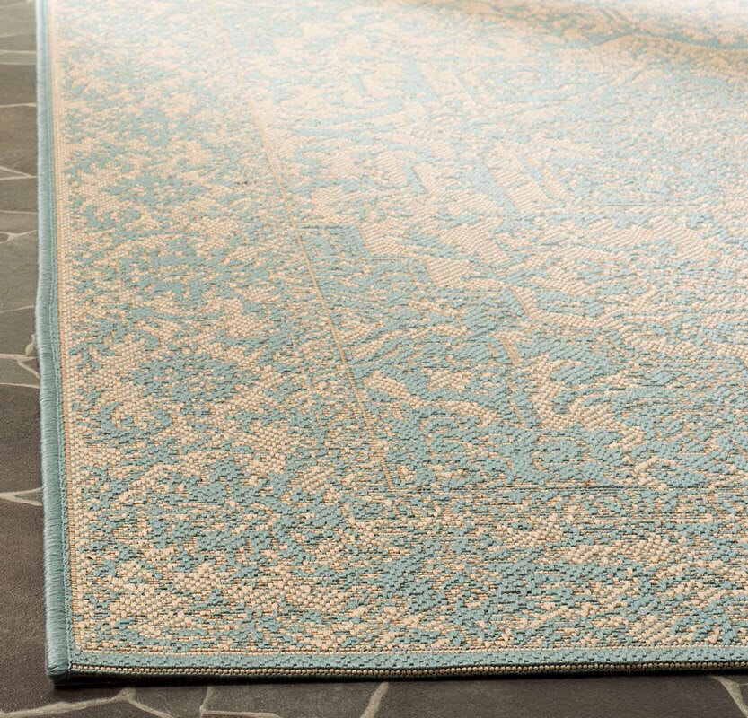 Safavieh Linden Lnd139L Cream / Aqua Rugs - Safavieh - lnd139l - 4