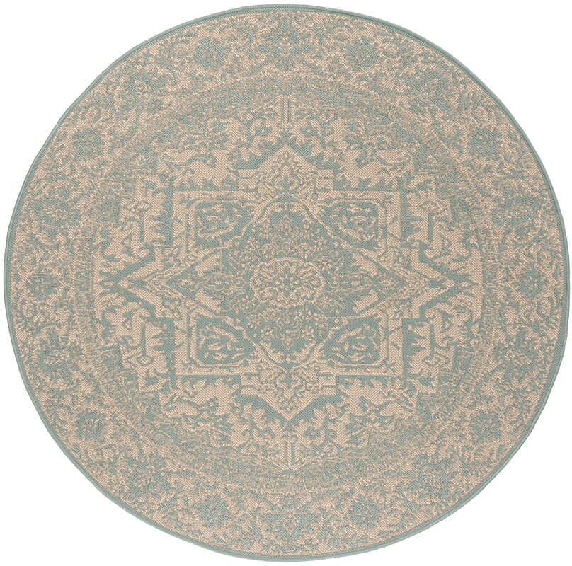 Safavieh Linden Lnd139L Cream / Aqua Rugs - Safavieh - lnd139l - 6r