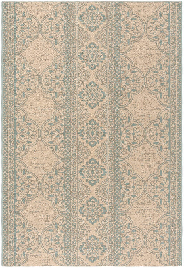 Safavieh Linden Lnd174K Aqua / Cream Rugs - Safavieh - lnd174k - 4