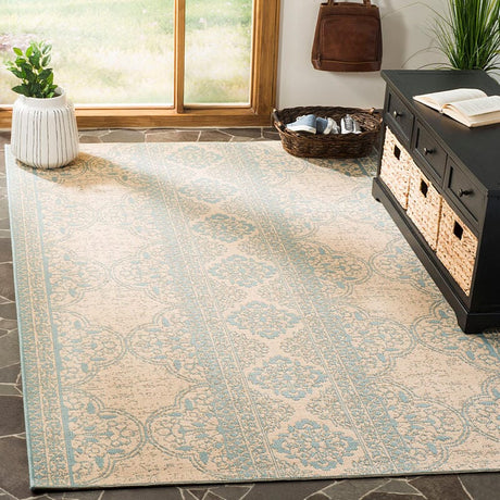 Safavieh Linden Lnd174K Aqua / Cream Rugs - Safavieh - lnd174k - 4