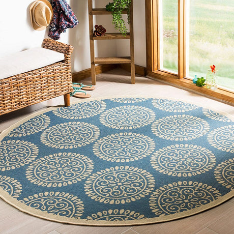 Safavieh Linden Lnd176M Blue / Creme Rugs - Safavieh - lnd176m - 6sq