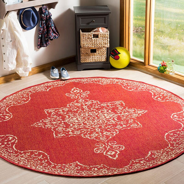 Safavieh Linden Lnd180Q Red / Creme Rugs - Safavieh - lnd180q - 6sq