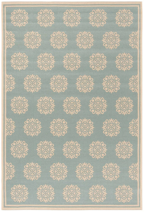 Safavieh Linden Lnd181K Aqua / Cream Rugs - Safavieh - lnd181k - 4