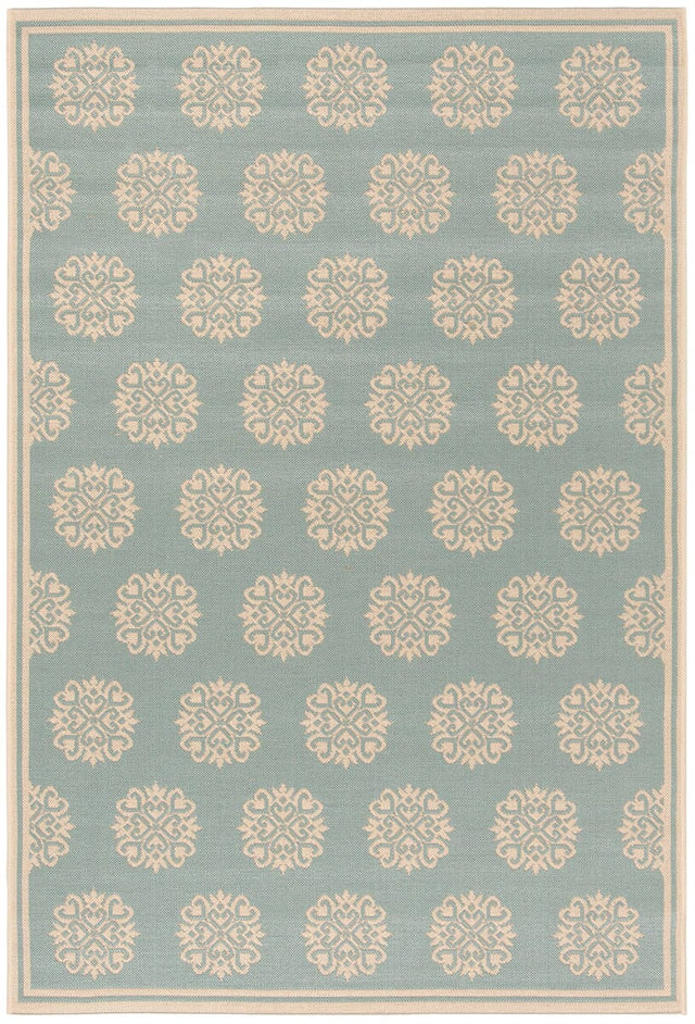 Safavieh Linden Lnd181K Aqua / Cream Rugs - Safavieh - lnd181k - 4