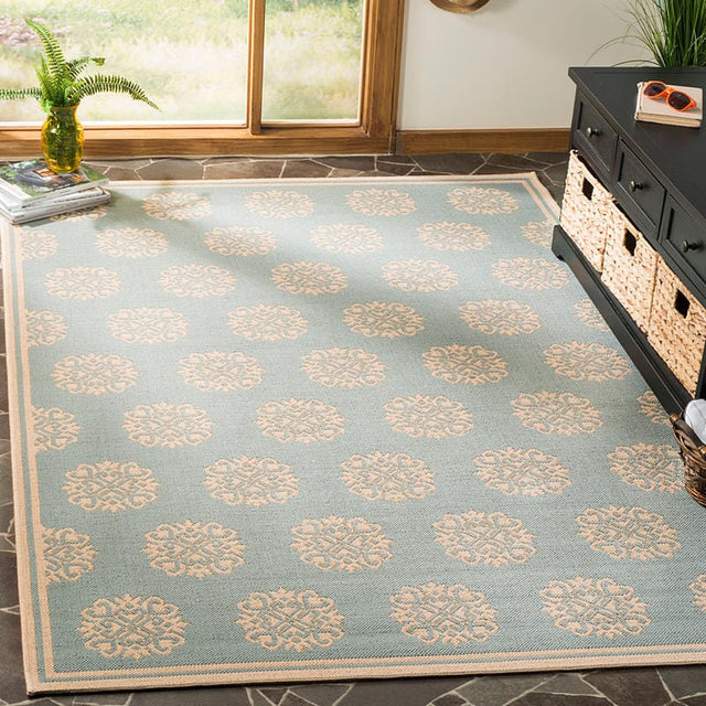 Safavieh Linden Lnd181K Aqua / Cream Rugs - Safavieh - lnd181k - 4