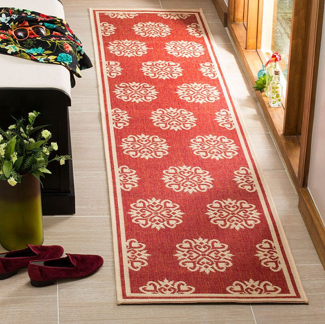 Safavieh Linden Lnd181Q Red / Creme Rugs - Safavieh - lnd181q - 6sq
