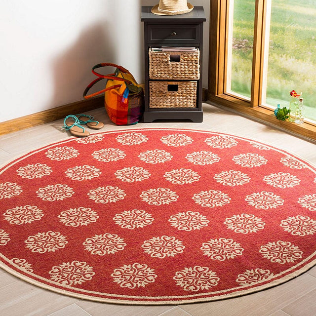 Safavieh Linden Lnd181Q Red / Creme Rugs - Safavieh - lnd181q - 6sq