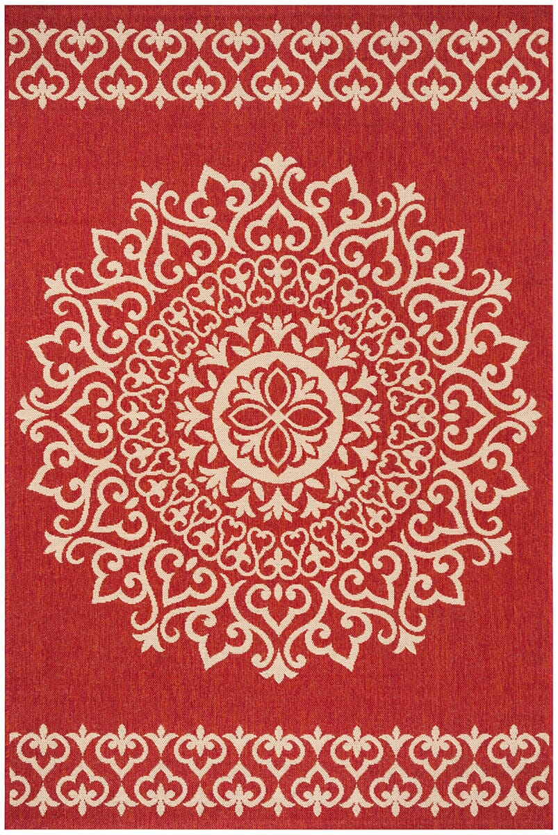 Safavieh Linden Lnd183Q Red / Creme Rugs - Safavieh - lnd183q - 4