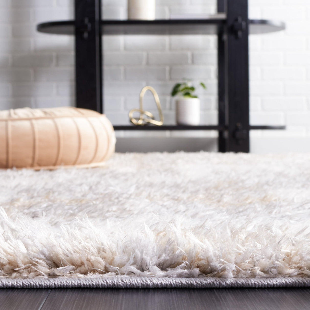 Safavieh Lindsay Shag Lns552F Grey/Ivory Beige Rug - Safavieh - lns552f - 4