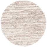Safavieh Lindsay Shag 6'-7" x 6'-7" Rug in Beige / Ivory