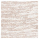 Safavieh Lindsay Shag 6'-7" x 6'-7" Rug in Beige / Ivory
