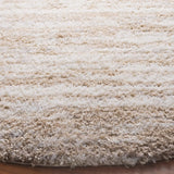 Safavieh Lindsay Shag 6'-7" x 6'-7" Rug in Beige / Ivory