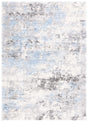 Safavieh Lindsay Shag 4'-0" x 6'-0" Rug in Grey / Blue Ivory