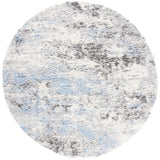 Safavieh Lindsay Shag 6'-7" x 6'-7" Rug in Grey / Blue Ivory