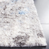 Safavieh Lindsay Shag 4'-0" x 6'-0" Rug in Grey / Blue Ivory