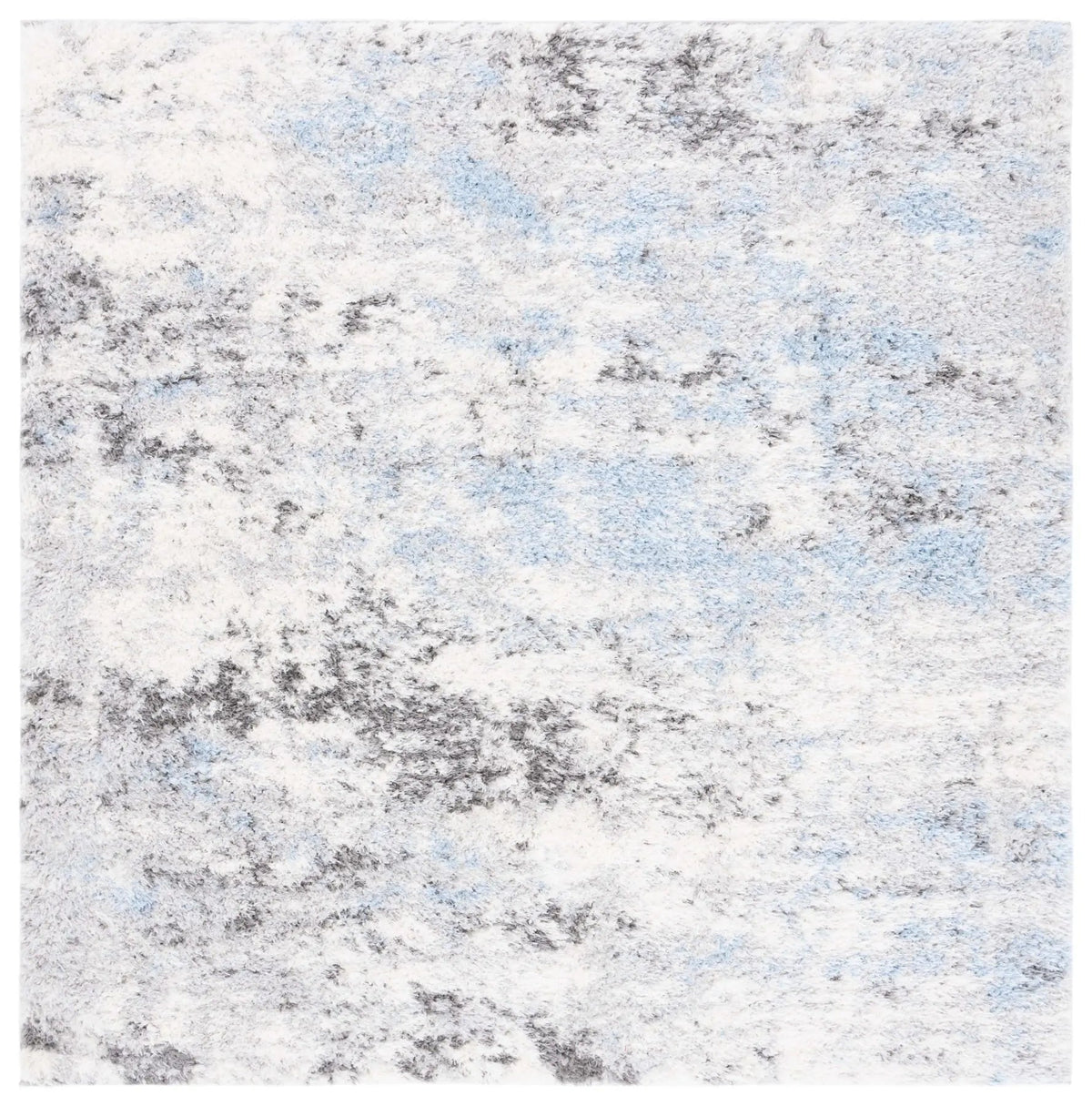 Safavieh Lindsay Shag 6'-7" x 6'-7" Rug in Grey / Blue Ivory
