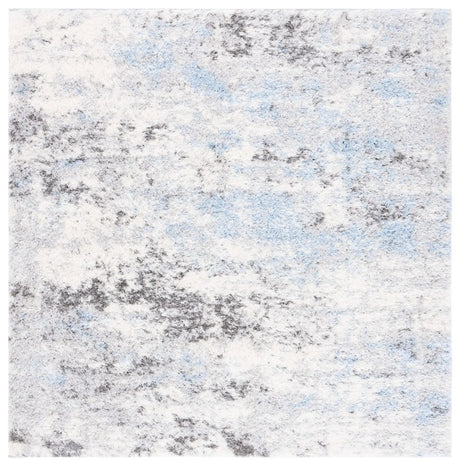 Safavieh Lindsay Shag 6'-7" x 6'-7" Rug in Grey / Blue Ivory