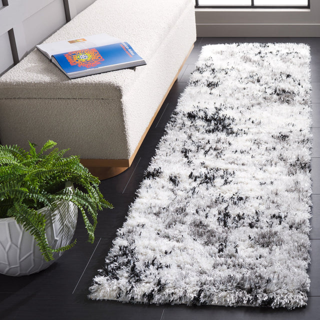 Safavieh Lindsay Shag Lns556G Grey/Black Ivory Rug - Safavieh - lns556g - 4