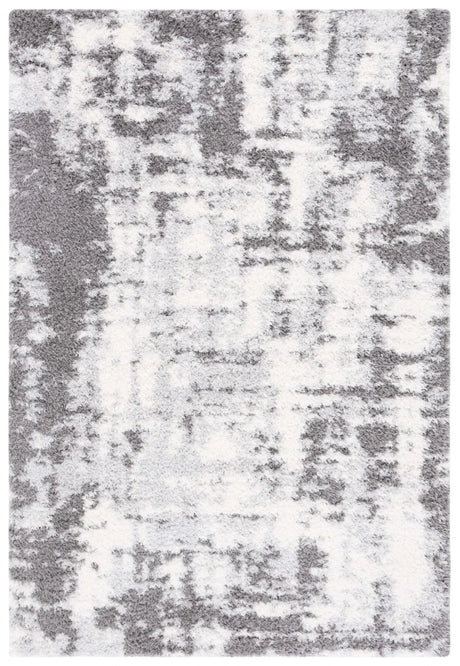 Safavieh Lindsay Shag 4'-0" x 6'-0" Rug in Dark Grey / Grey