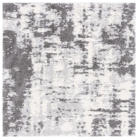 Safavieh Lindsay Shag 6'-7" x 6'-7" Rug in Dark Grey / Grey