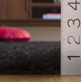 Safavieh Lindsay Shag 4'-0" x 6'-0" Rug in Black