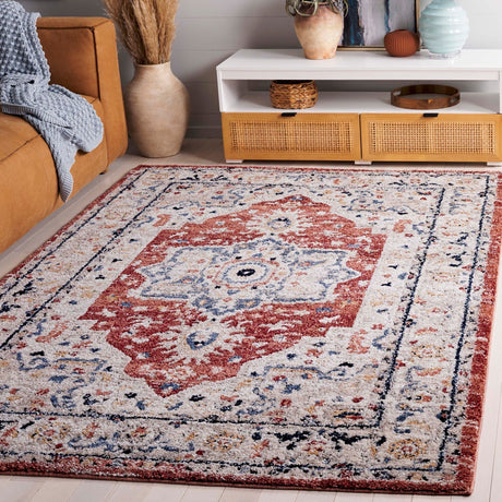 Safavieh Luna Lun110A Beige/Rust Blue Rug - Safavieh - lun110a - 4