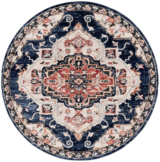 Safavieh Luna Lun111N Navy/Beige Rust Rug - Safavieh - lun111n - 7r