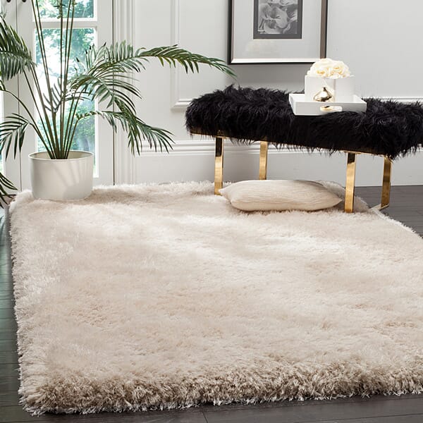 Safavieh Luxe Shag Sgx160B Bone Rugs - Safavieh - sgx160b - 2