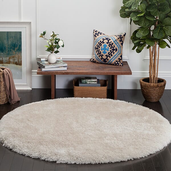 Safavieh Luxe Shag Sgx160B Bone Rugs - Safavieh - sgx160b - 6r