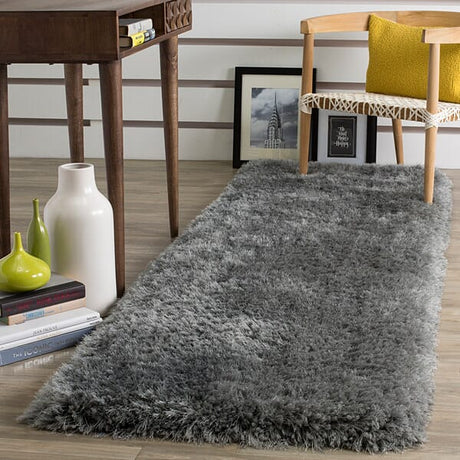 Safavieh Luxe Shag Sgx160C Grey Rugs - Safavieh - sgx160c - 6sq