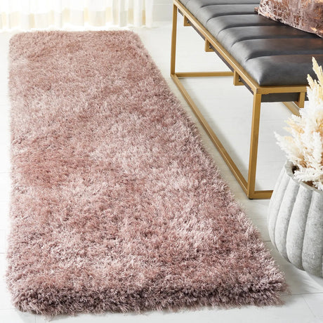 Safavieh Luxe Shag 2'-3" x 8'-0" Rug in Brown