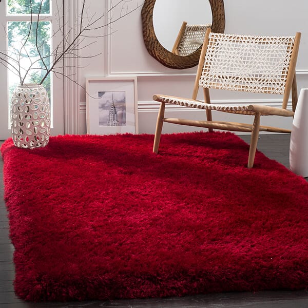 Safavieh Luxe Shag Sgx160E Red Rugs - Safavieh - sgx160e - 2