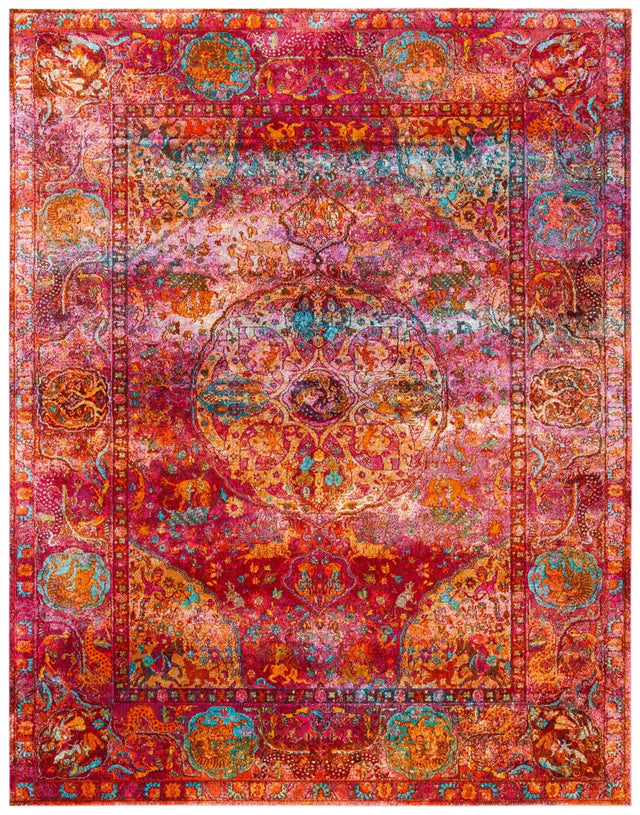 Safavieh Luxor Lux318R Fuchsia/Gold Rug - Safavieh - lux318r - 5r