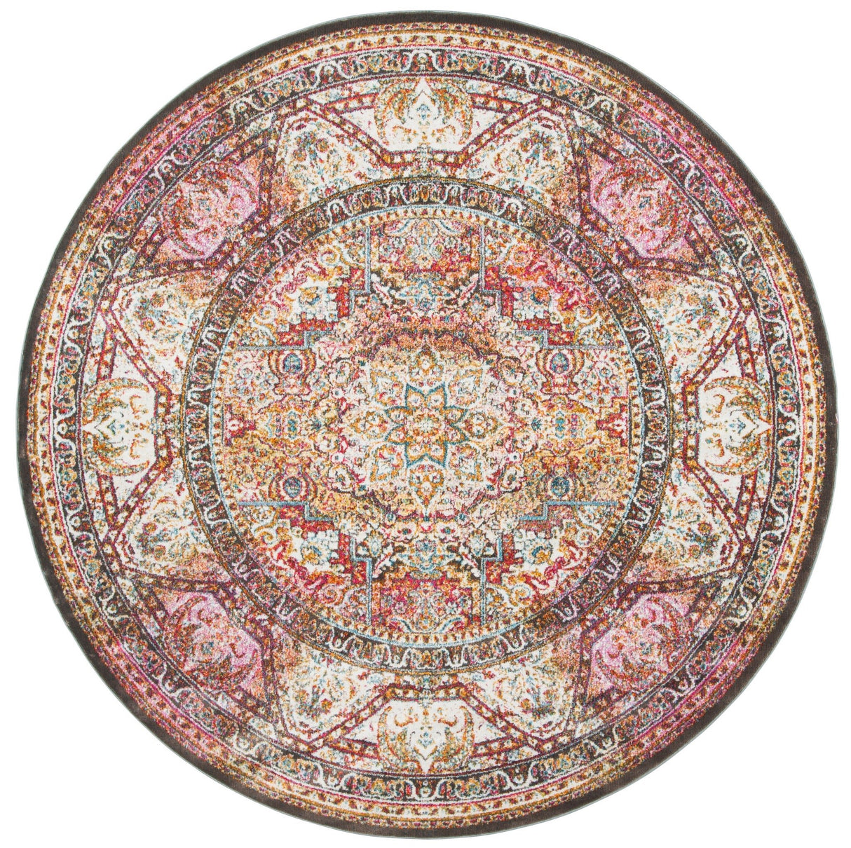Safavieh Luxor Lux322A Ivory/Fuchsia Rug - Safavieh - lux322a - 7r