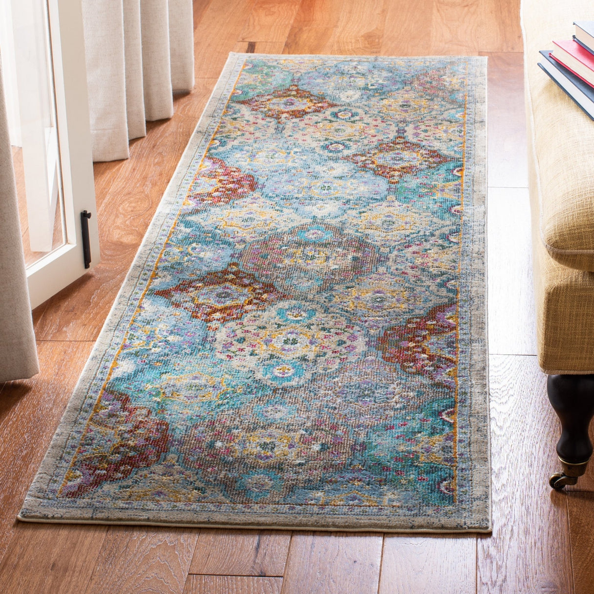 Safavieh Luxor Lux329A Ivory/Turquoise Rug - Safavieh - lux329a - 7r