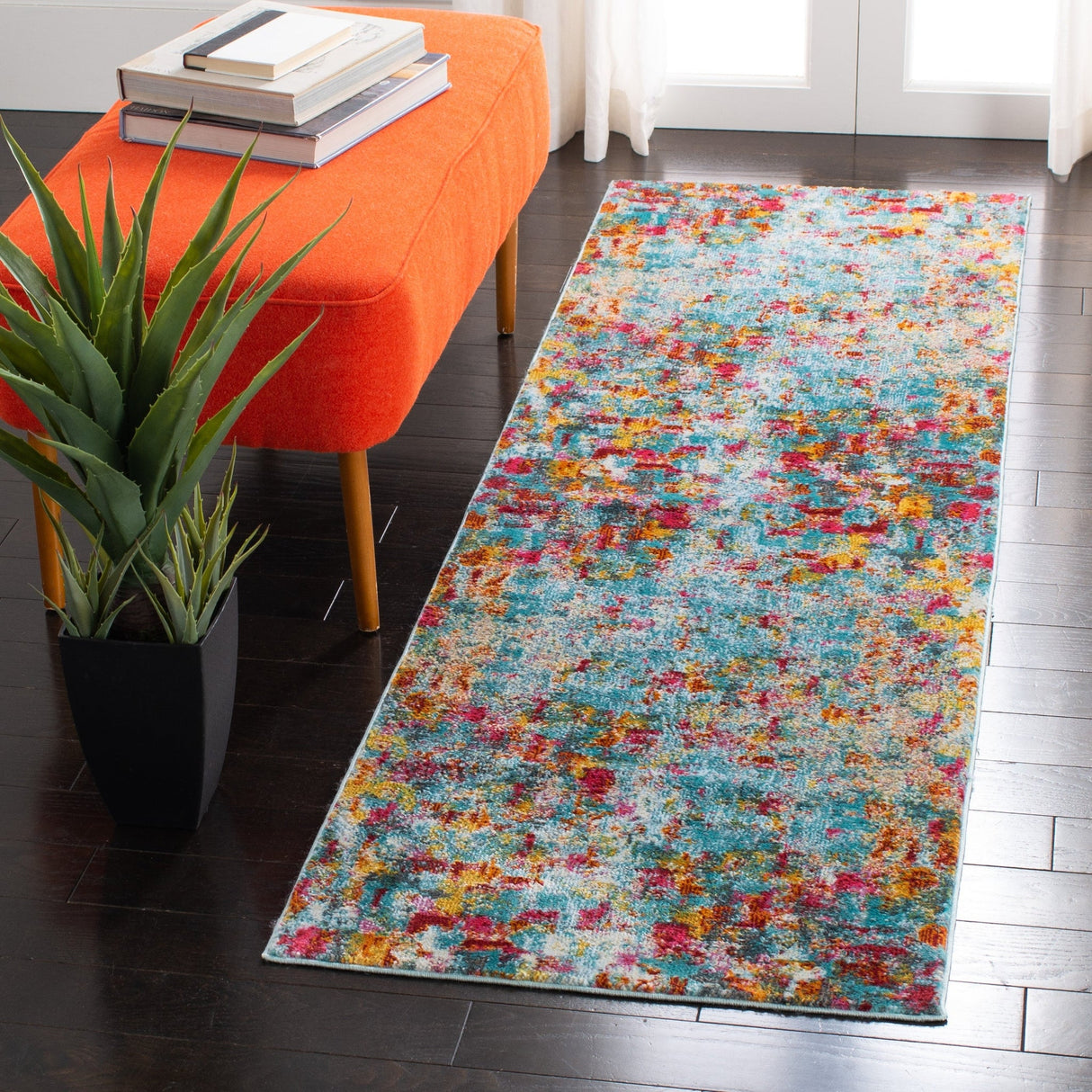 Safavieh Luxor Lux332J Aqua/Fuchsia Rug - Safavieh - lux332j - 7r
