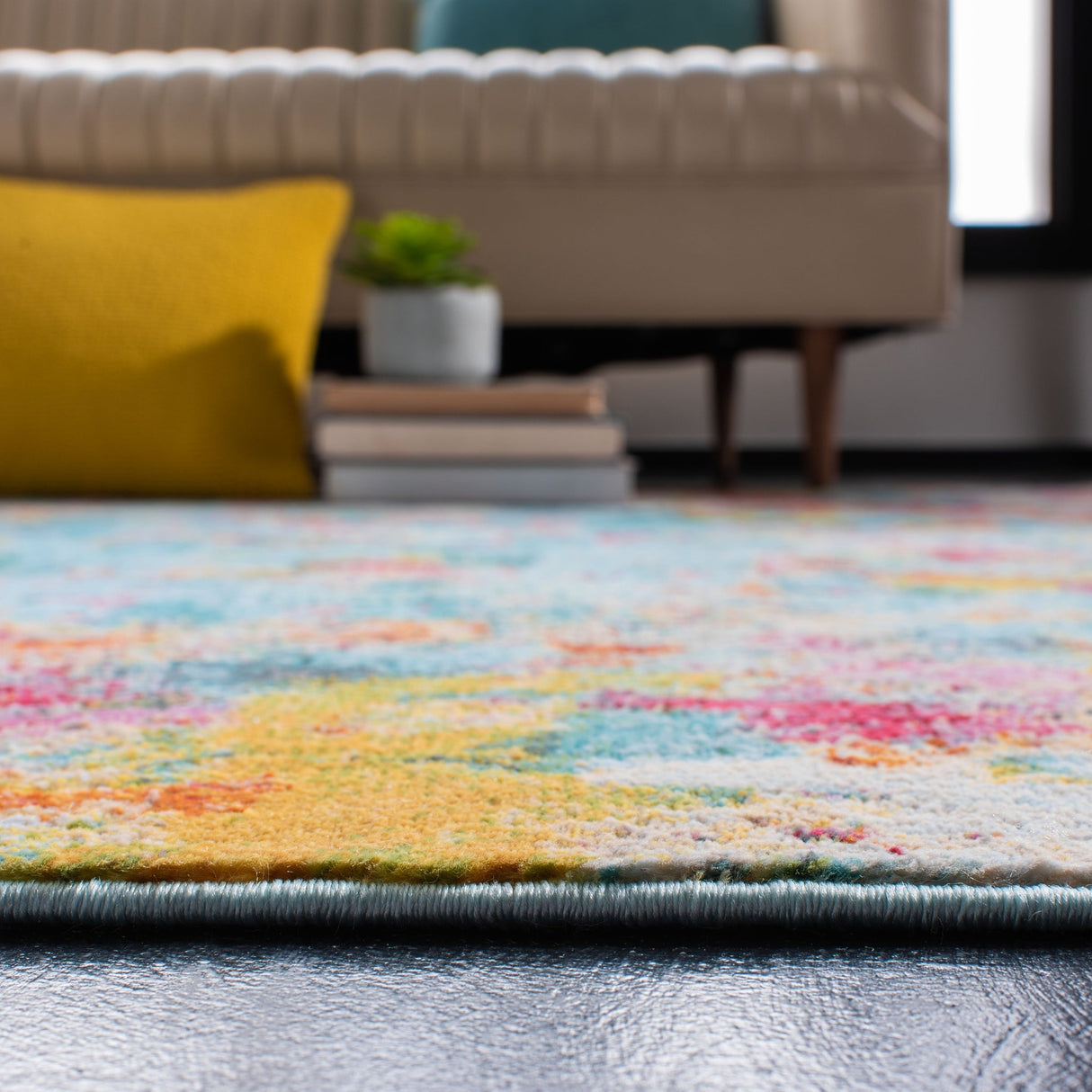 Safavieh Luxor Lux332J Aqua/Fuchsia Rug - Safavieh - lux332j - 7r