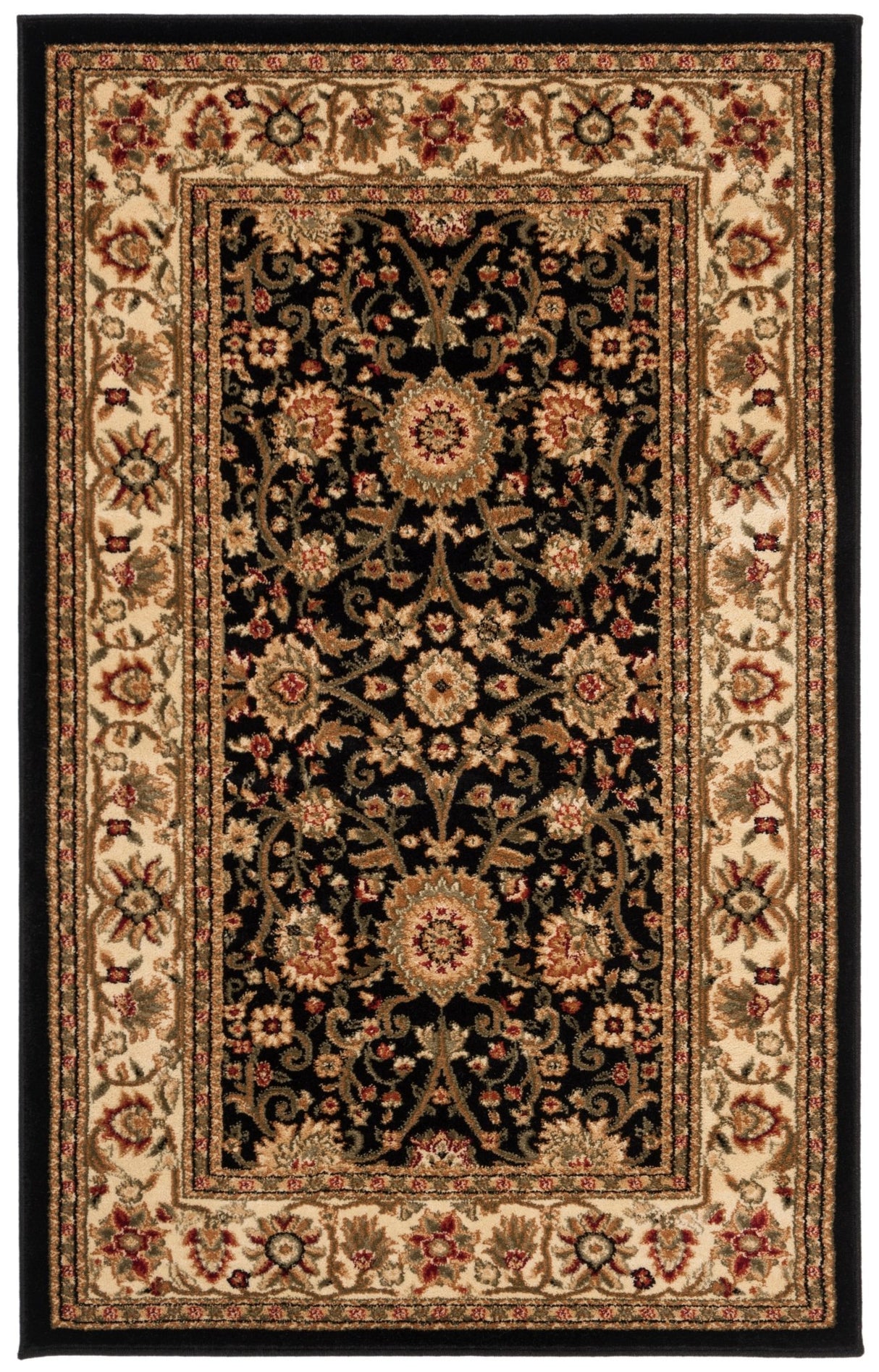 Safavieh Lyndhurst Lnh212A Black/Ivory Rug - Safavieh - lnh212a - 3r