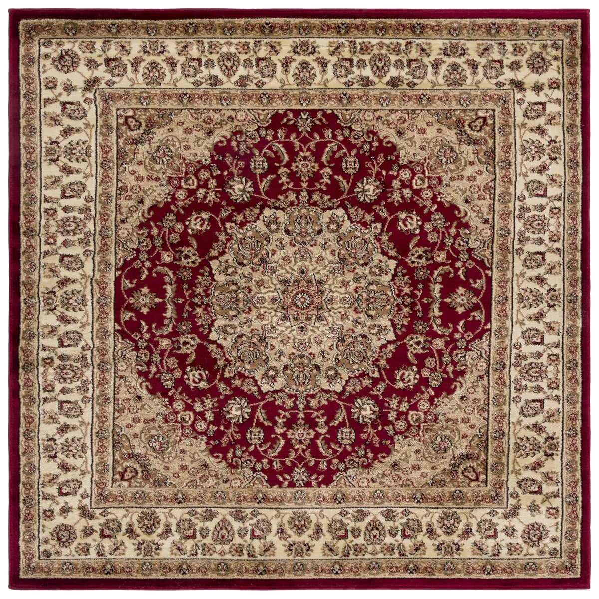 Safavieh Lyndhurst 6'-0" x 6'-0" Rug in Red / Ivory