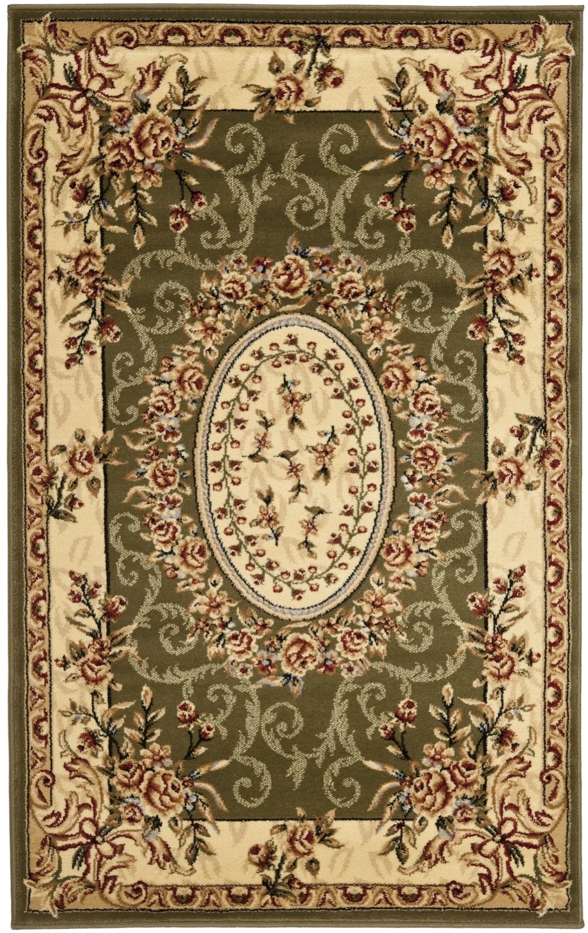 Safavieh Lyndhurst 3'-3" x 5'-3" Rug in Sage / Ivory