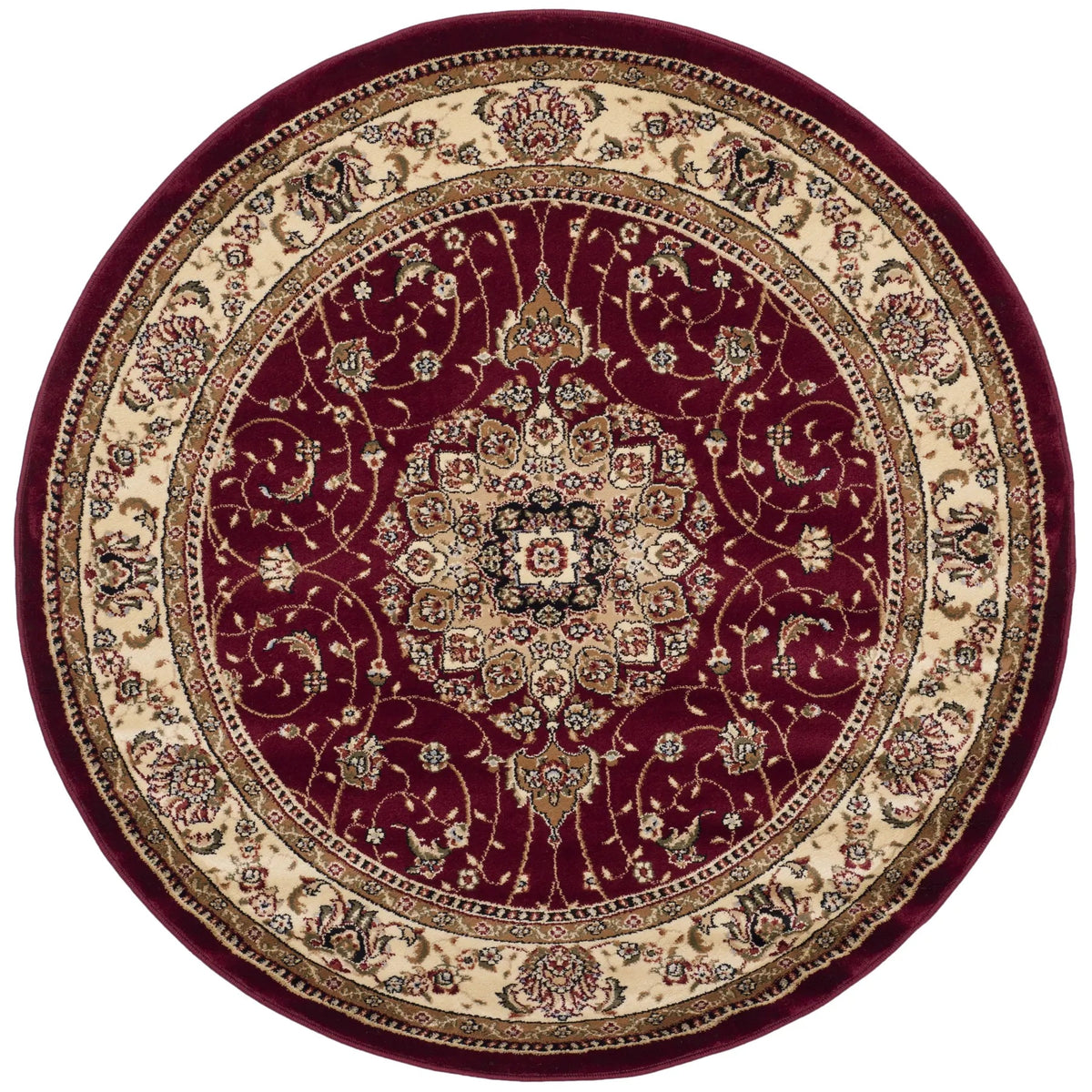 Safavieh Lyndhurst 5'-3" x 5'-3" Rug in Red / Ivory