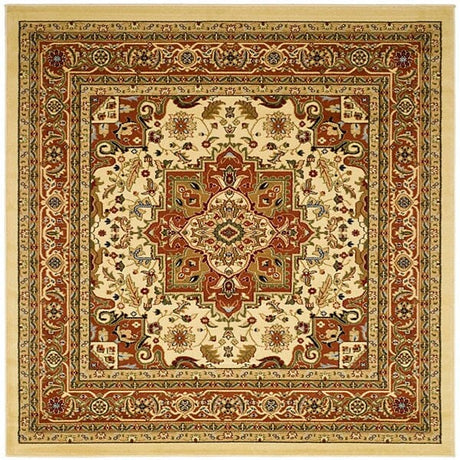 Safavieh Lyndhurst Lnh330R Ivory/Rust Rug - Safavieh - lnh330r - 3sq